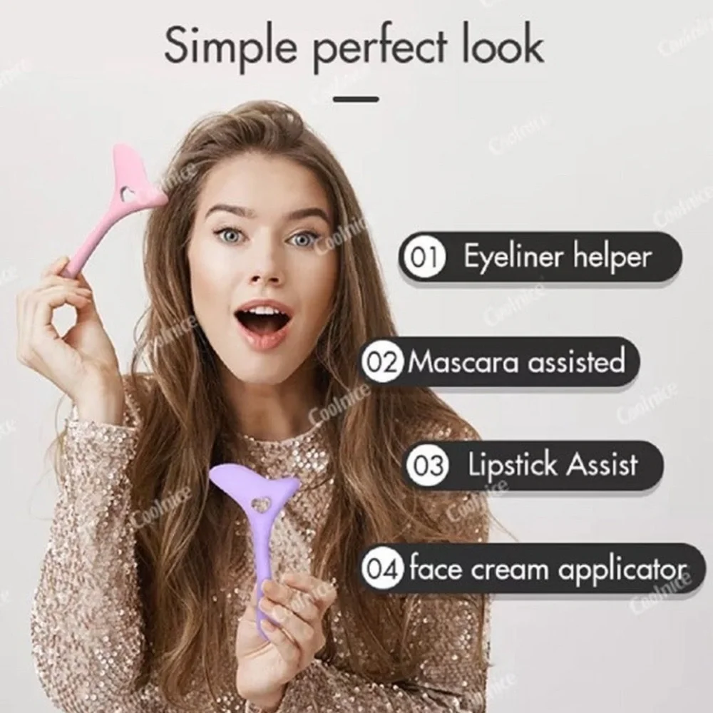 4 in 1 Silicone‎ Eyeliner Stencil (Purple)